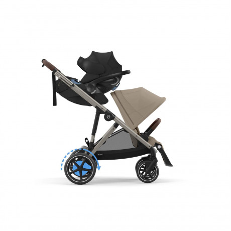 Cybex - Poussette e-Gazelle S - Taupe/Almond Beige