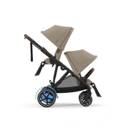 Cybex - Poussette e-Gazelle S - Black/Almond Beige