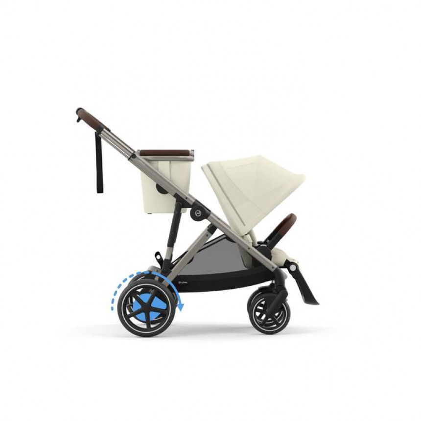 Cybex - Poussette e-Gazelle S - Taupe/Seashell Beige