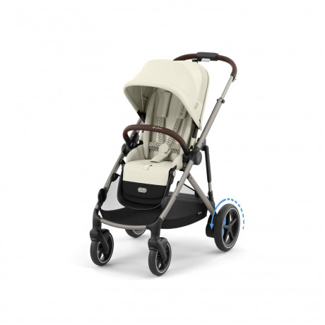 Cybex - Poussette e-Gazelle S - Taupe/Seashell Beige