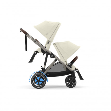 Cybex - Poussette e-Gazelle S - Taupe/Seashell Beige