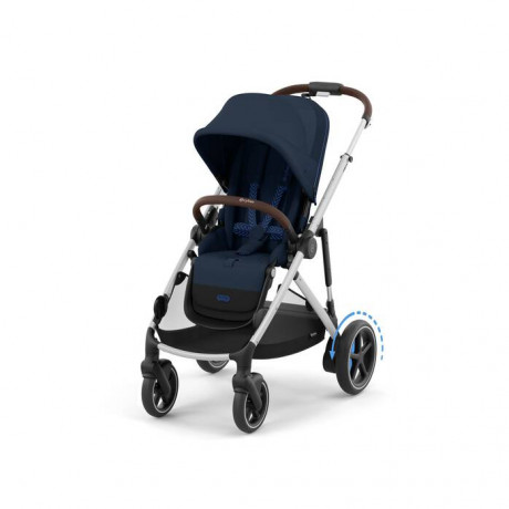 Cybex - Poussette e-Gazelle S - Silver/Ocean Blue