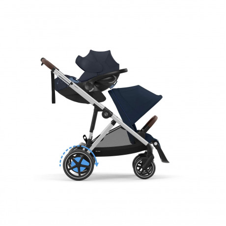 Cybex - Poussette e-Gazelle S - Silver/Ocean Blue