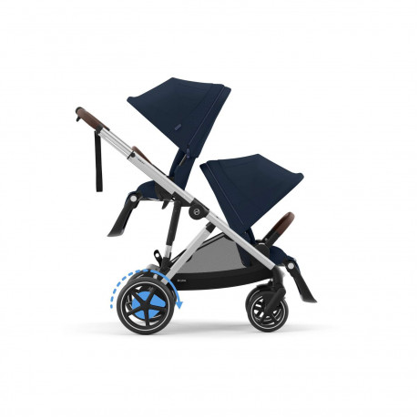 Cybex - Poussette e-Gazelle S - Silver/Ocean Blue