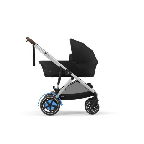 Cybex - Poussette e-Gazelle S - Silver/Moon Black