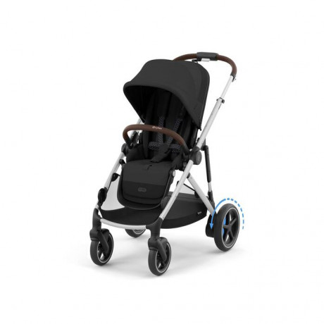 Cybex - Poussette e-Gazelle S - Silver/Moon Black