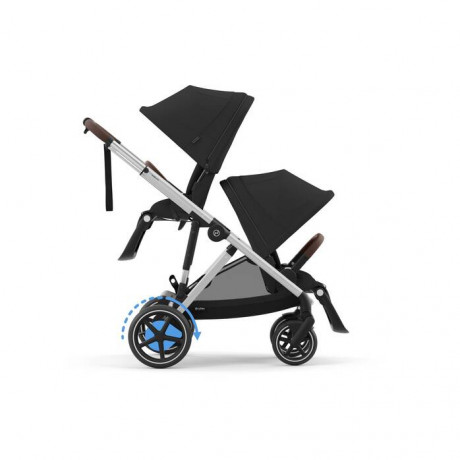 Cybex - Poussette e-Gazelle S - Silver/Moon Black