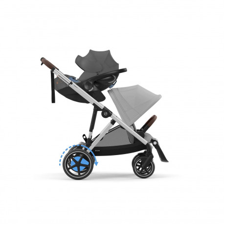 Cybex - Poussette e-Gazelle S - Silver/Stone Grey