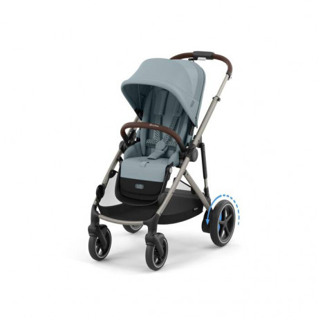 Cybex - Poussette e-Gazelle S - Taupe/Stormy Blue