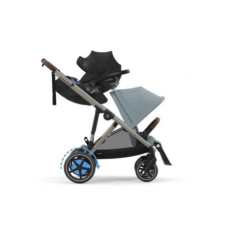 Cybex - Poussette e-Gazelle S - Taupe/Stormy Blue