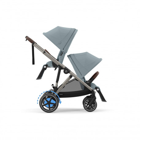 Cybex - Poussette e-Gazelle S - Taupe/Stormy Blue