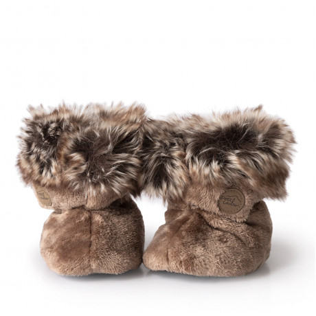 Petit Coulou - Bottines d`hiver en minky (0-6M)