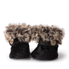 Petit Coulou - Bottines d`hiver en minky (0-6M)