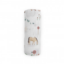 Little Unicorn - Couverture en mousseline de coton - Cour de ferme