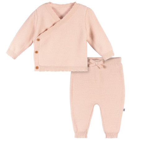 Just Born - Ensemble Pull-Over 2 Pièces en Tricot - 3/6M