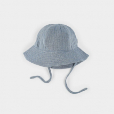 Petit Lem - Chapeau en double gaze de chambray - Bleu