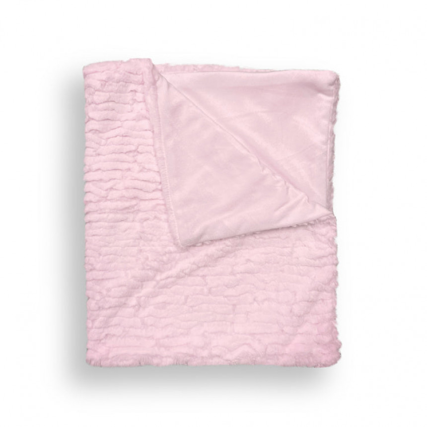 Piccolo Bambino - Couverture bébé en fausse fourrure - Rose