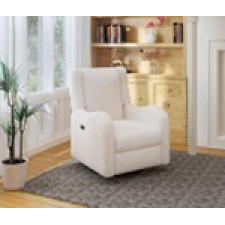 Lil Angels - Fauteuil inclinable électrique pivotant Alice - Cream Boucle