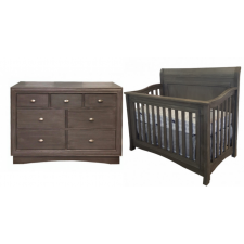 Lil Angels - Bassinette convertible & commode double Preston - Granite