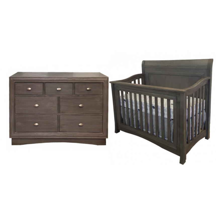 Lil Angels - Bassinette convertible & commode double Preston - Granite