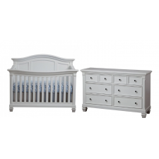 Lil Angels - Bassinette Victoria & Commode double Glendale - Blanc